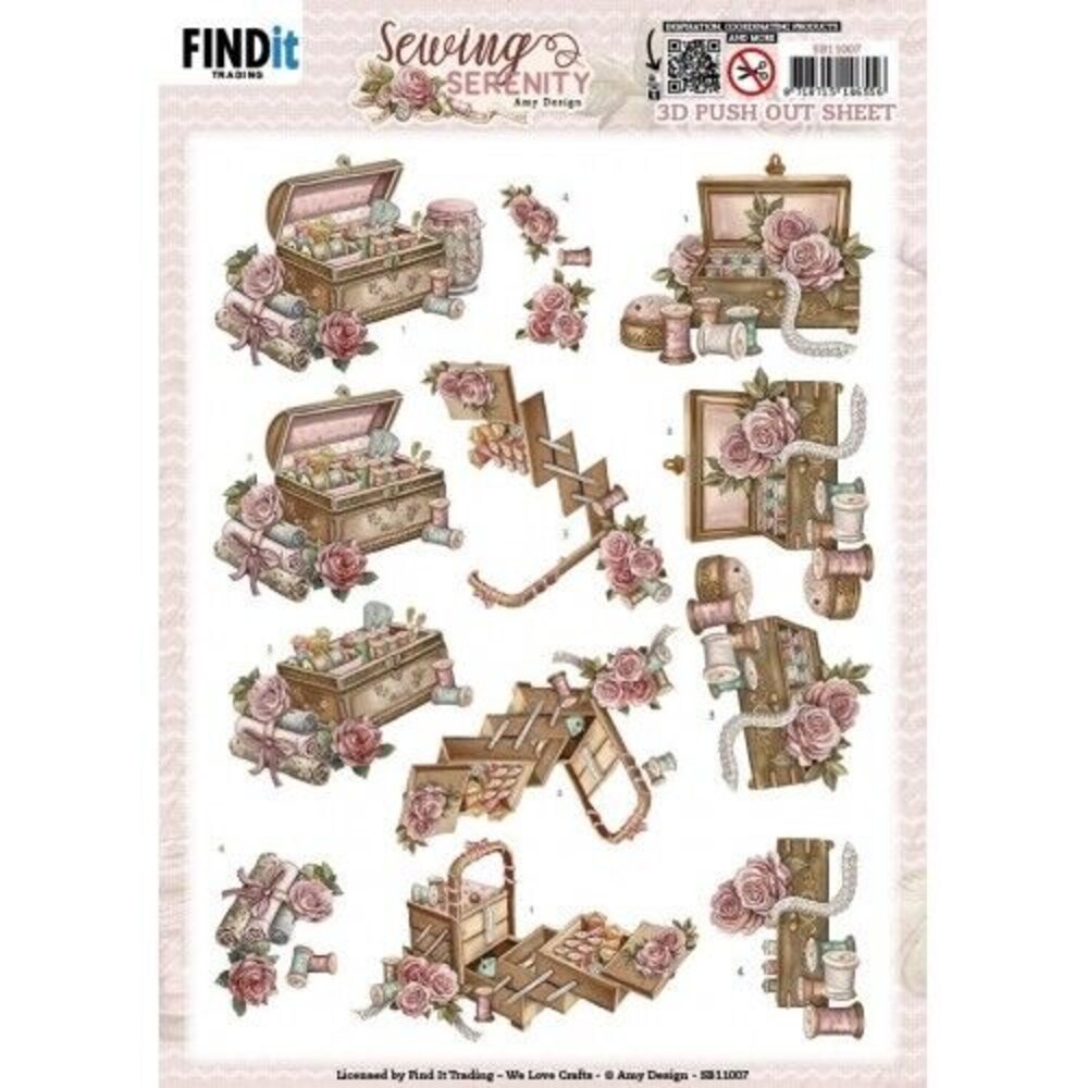 Amy Design Sewing Serenity 3D Push Out Sewing Box (SB11007) Amy Design Sewing Serenity 3D Push Out Sewing Box (SB11007)