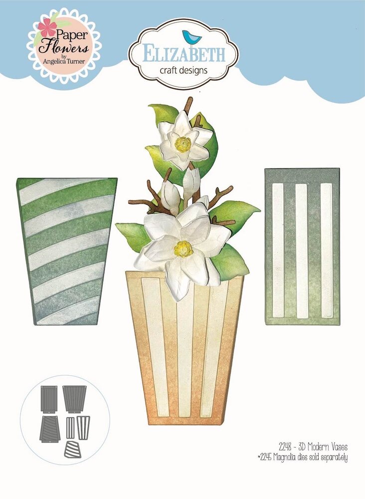 Elizabeth Craft Designs Spring Blossom Dies 3D Modern Vases (2248) Elizabeth Craft Designs Spring Blossom Dies 3D Modern Vases (2248)