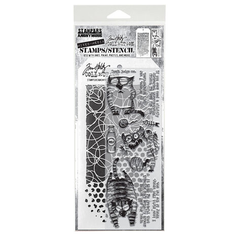 Stampers Anonymous Tim Holtz Clear Stamp and Stencil Set 10 (THMM110) Stampers Anonymous Tim Holtz Clear Stamp and Stencil Set 10 (THMM110)