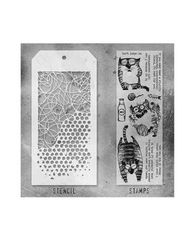 Stampers Anonymous Tim Holtz Clear Stamp and Stencil Set 10 (THMM110) Stampers Anonymous Tim Holtz Clear Stamp and Stencil Set 10 (THMM110)