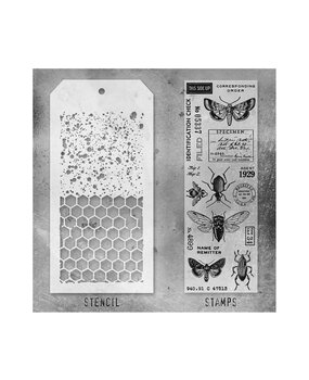 Stampers Anonymous Tim Holtz Clear Stamp and Stencil Set 11 (THMM111) Stampers Anonymous Tim Holtz Clear Stamp and Stencil Set 11 (THMM111)