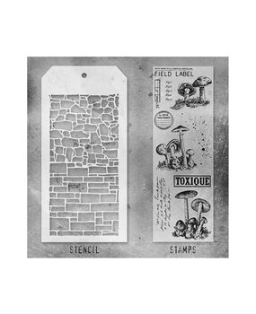 Stampers Anonymous Tim Holtz Clear Stamp and Stencil Set 12 (THMM112) Stampers Anonymous Tim Holtz Clear Stamp and Stencil Set 12 (THMM112)