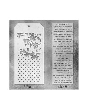 Stampers Anonymous Tim Holtz Clear Stamp and Stencil Set 13 (THMM113)