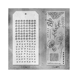 Stampers Anonymous Tim Holtz Clear Stamp and Stencil Set 14 (THMM114)