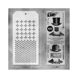 Stampers Anonymous Tim Holtz Clear Stamp and Stencil Set 16 (THMM116)
