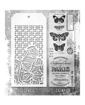 Stampers Anonymous Tim Holtz Clear Stamp and Stencil Set 20 (THMM120)