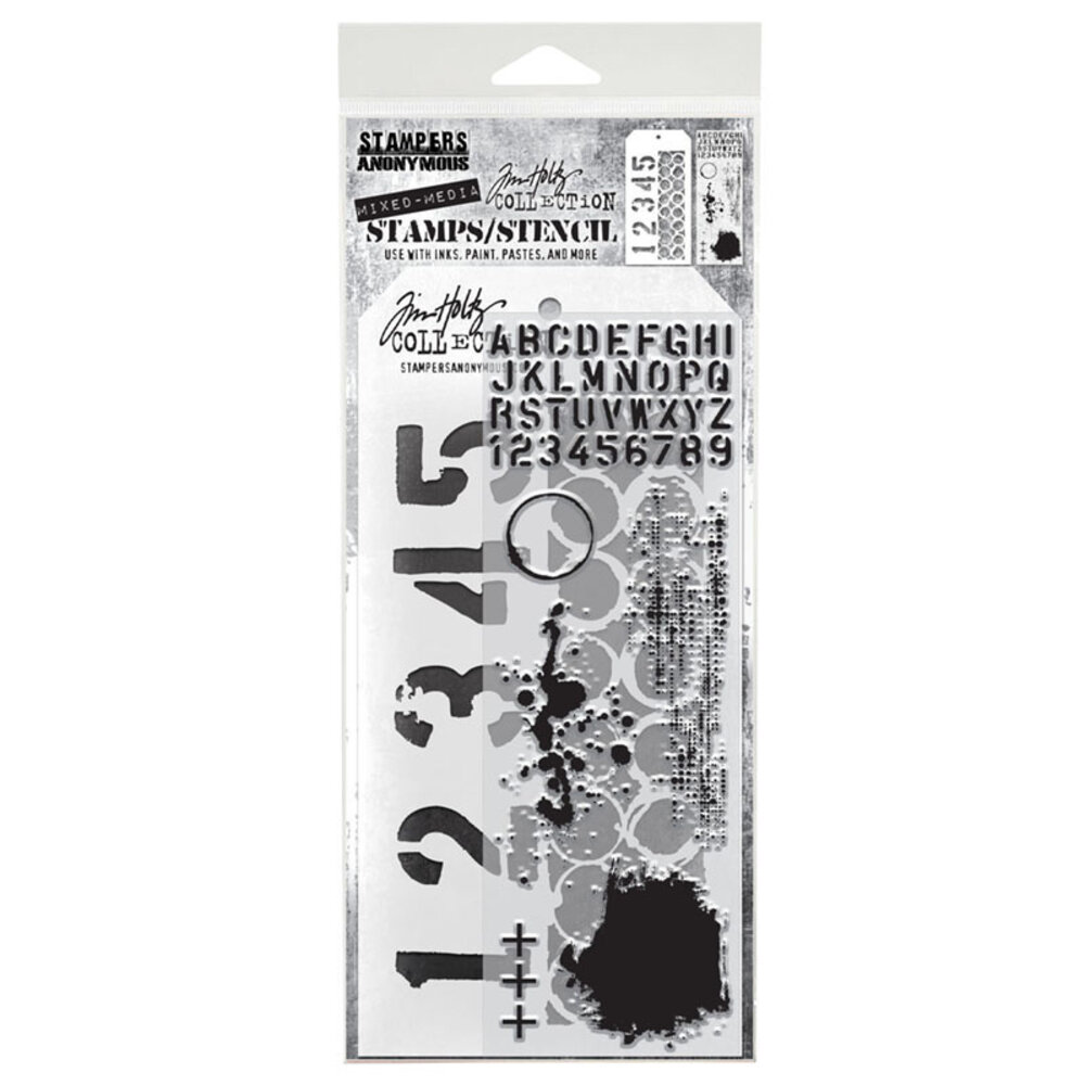 Stampers Anonymous Tim Holtz Clear Stamp and Stencil Set 22 (THMM122) Stampers Anonymous Tim Holtz Clear Stamp and Stencil Set 22 (THMM122)