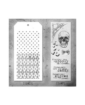 Stampers Anonymous Tim Holtz Clear Stamp and Stencil Set 28 (THMM128) Stampers Anonymous Tim Holtz Clear Stamp and Stencil Set 28 (THMM128)