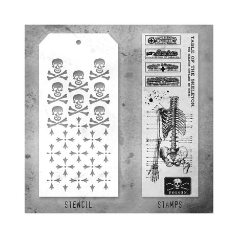 Stampers Anonymous Tim Holtz Clear Stamp and Stencil Set 29 (THMM129) Stampers Anonymous Tim Holtz Clear Stamp and Stencil Set 29 (THMM129)
