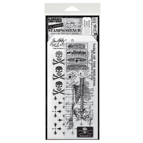 Stampers Anonymous Tim Holtz Clear Stamp and Stencil Set 29 (THMM129) Stampers Anonymous Tim Holtz Clear Stamp and Stencil Set 29 (THMM129)