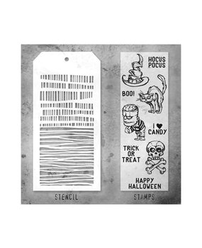 Stampers Anonymous Tim Holtz Clear Stamp and Stencil Set 30 (THMM130)