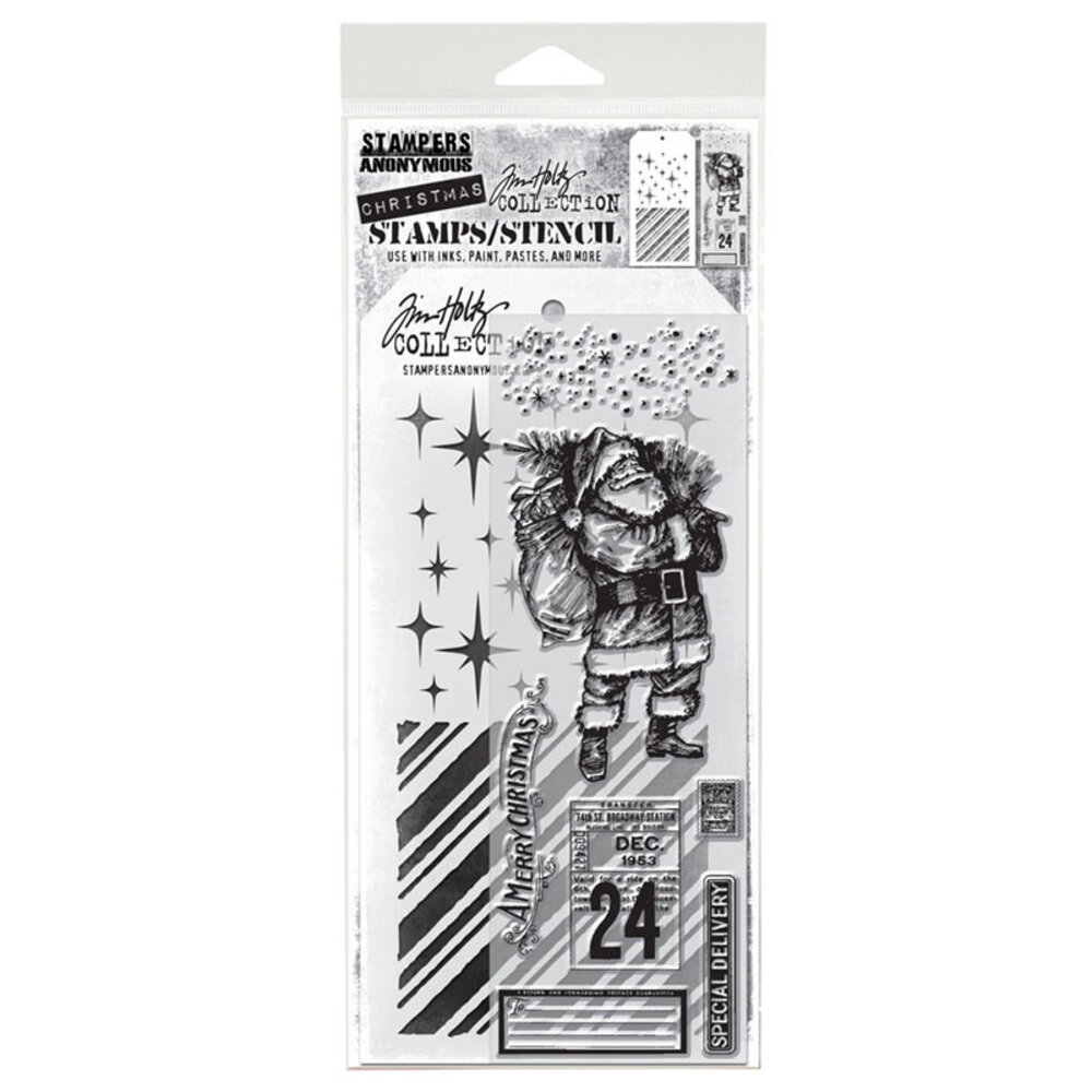 Stampers Anonymous Tim Holtz Clear Stamp and Stencil Set 31 (THMM131) Stampers Anonymous Tim Holtz Clear Stamp and Stencil Set 31 (THMM131)