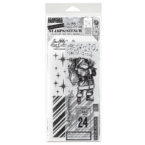 Stampers Anonymous Tim Holtz Clear Stamp and Stencil Set 31 (THMM131) Stampers Anonymous Tim Holtz Clear Stamp and Stencil Set 31 (THMM131)