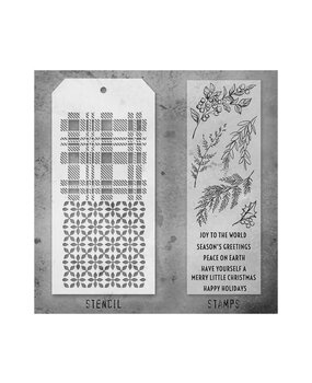 Stampers Anonymous Tim Holtz Clear Stamp and Stencil Set 32 (THMM132) Stampers Anonymous Tim Holtz Clear Stamp and Stencil Set 32 (THMM132)