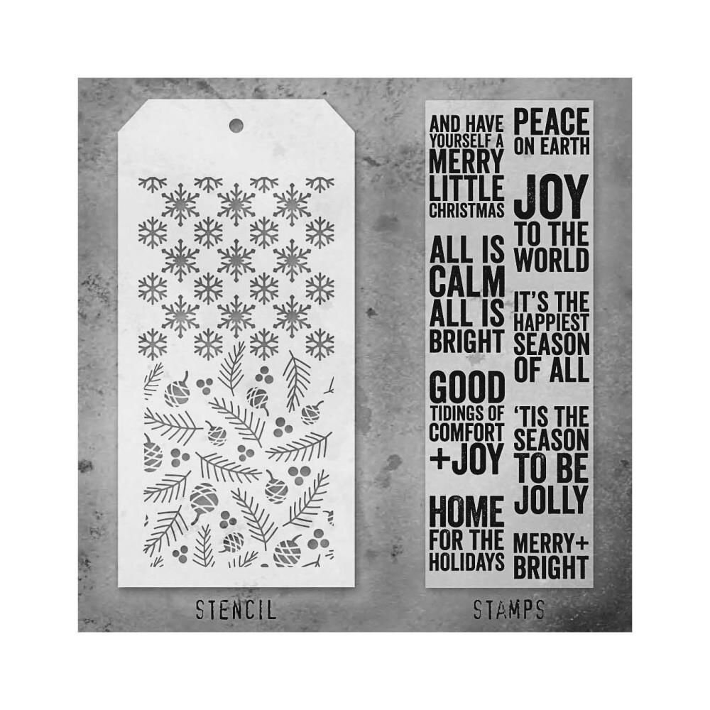 Stampers Anonymous Tim Holtz Clear Stamp and Stencil Set 33 (THMM133)