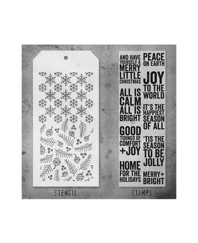 Stampers Anonymous Tim Holtz Clear Stamp and Stencil Set 33 (THMM133) Stampers Anonymous Tim Holtz Clear Stamp and Stencil Set 33 (THMM133)