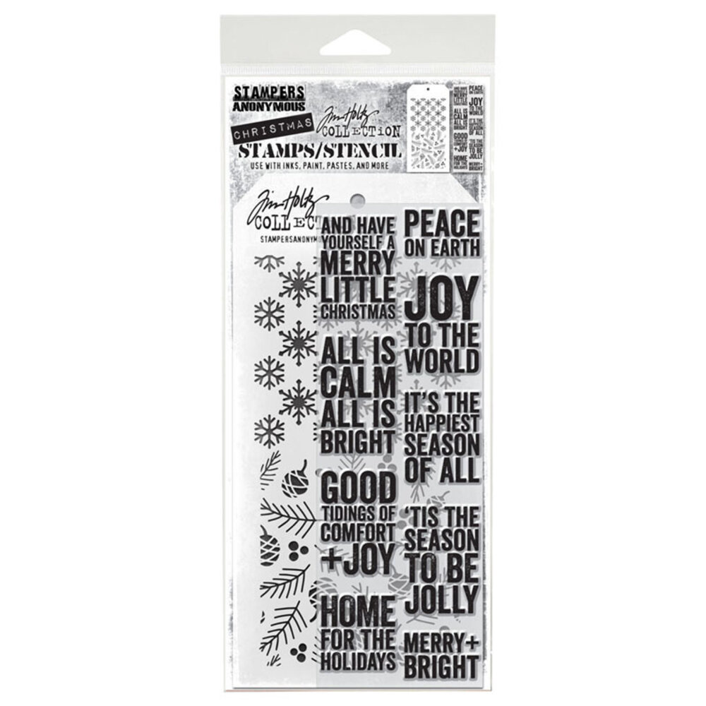 Stampers Anonymous Tim Holtz Clear Stamp and Stencil Set 33 (THMM133)