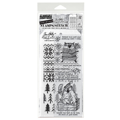 Stampers Anonymous Tim Holtz Clear Stamp and Stencil Set 34 (THMM134) Stampers Anonymous Tim Holtz Clear Stamp and Stencil Set 34 (THMM134)