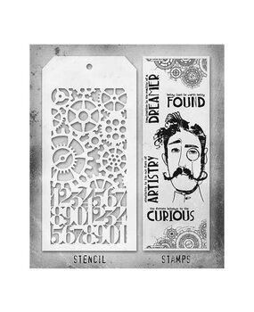 Stampers Anonymous Tim Holtz Clear Stamp and Stencil Set 37 (THMM137)