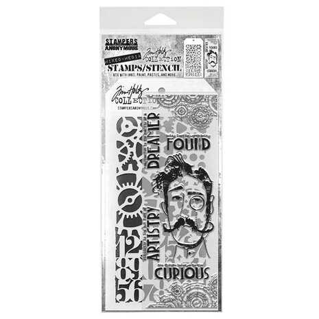 Stampers Anonymous Tim Holtz Clear Stamp and Stencil Set 37 (THMM137)
