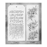 Stampers Anonymous Tim Holtz Clear Stamp and Stencil Set 38 (THMM138)