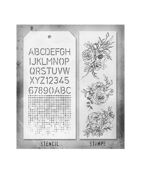 Stampers Anonymous Tim Holtz Clear Stamp and Stencil Set 38 (THMM138) Stampers Anonymous Tim Holtz Clear Stamp and Stencil Set 38 (THMM138)