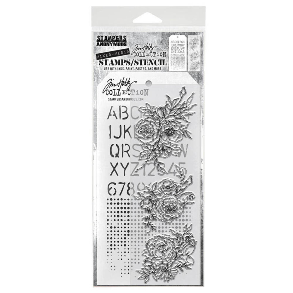 Stampers Anonymous Tim Holtz Clear Stamp and Stencil Set 38 (THMM138) Stampers Anonymous Tim Holtz Clear Stamp and Stencil Set 38 (THMM138)