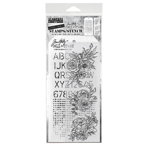 Stampers Anonymous Tim Holtz Clear Stamp and Stencil Set 38 (THMM138) Stampers Anonymous Tim Holtz Clear Stamp and Stencil Set 38 (THMM138)