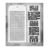 Stampers Anonymous Tim Holtz Clear Stamp and Stencil Set 40 (THMM140)