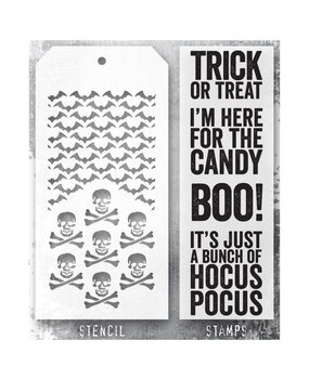 Stampers Anonymous Tim Holtz Clear Stamp and Stencil Set 46 (THMM146) Stampers Anonymous Tim Holtz Clear Stamp and Stencil Set 46 (THMM146)