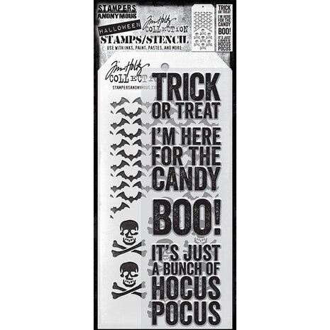 Stampers Anonymous Tim Holtz Clear Stamp and Stencil Set 46 (THMM146) Stampers Anonymous Tim Holtz Clear Stamp and Stencil Set 46 (THMM146)