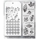 Stampers Anonymous Tim Holtz Clear Stamp and Stencil Set 50 (THMM150)