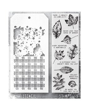 Stampers Anonymous Tim Holtz Clear Stamp and Stencil Set 50 (THMM150) Stampers Anonymous Tim Holtz Clear Stamp and Stencil Set 50 (THMM150)