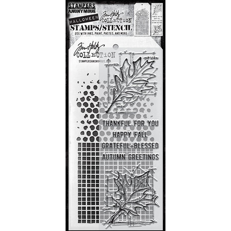 Stampers Anonymous Tim Holtz Clear Stamp and Stencil Set 51 (THMM151) Stampers Anonymous Tim Holtz Clear Stamp and Stencil Set 51 (THMM151)