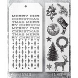 Stampers Anonymous Tim Holtz Clear Stamp and Stencil Set 52 (THMM152)