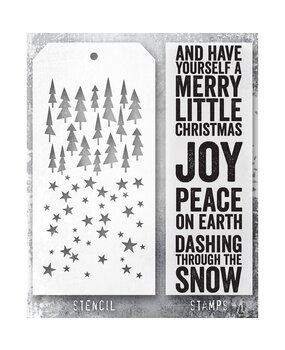 Stampers Anonymous Tim Holtz Clear Stamp and Stencil Set 53 (THMM153) Stampers Anonymous Tim Holtz Clear Stamp and Stencil Set 53 (THMM153)