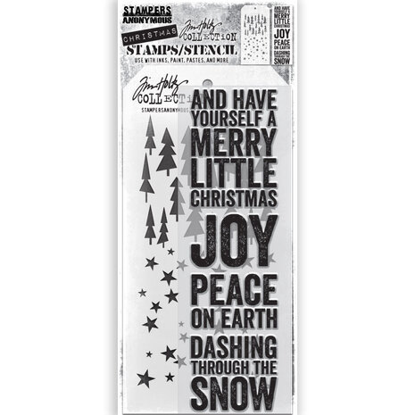 Stampers Anonymous Tim Holtz Clear Stamp and Stencil Set 53 (THMM153)