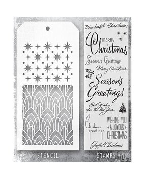 Stampers Anonymous Tim Holtz Clear Stamp and Stencil Set 56 (THMM156) Stampers Anonymous Tim Holtz Clear Stamp and Stencil Set 56 (THMM156)