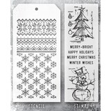 Stampers Anonymous Tim Holtz Clear Stamp and Stencil Set 58 (THMM158)