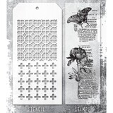 Stampers Anonymous Tim Holtz Clear Stamp and Stencil Set 60 (THMM160)