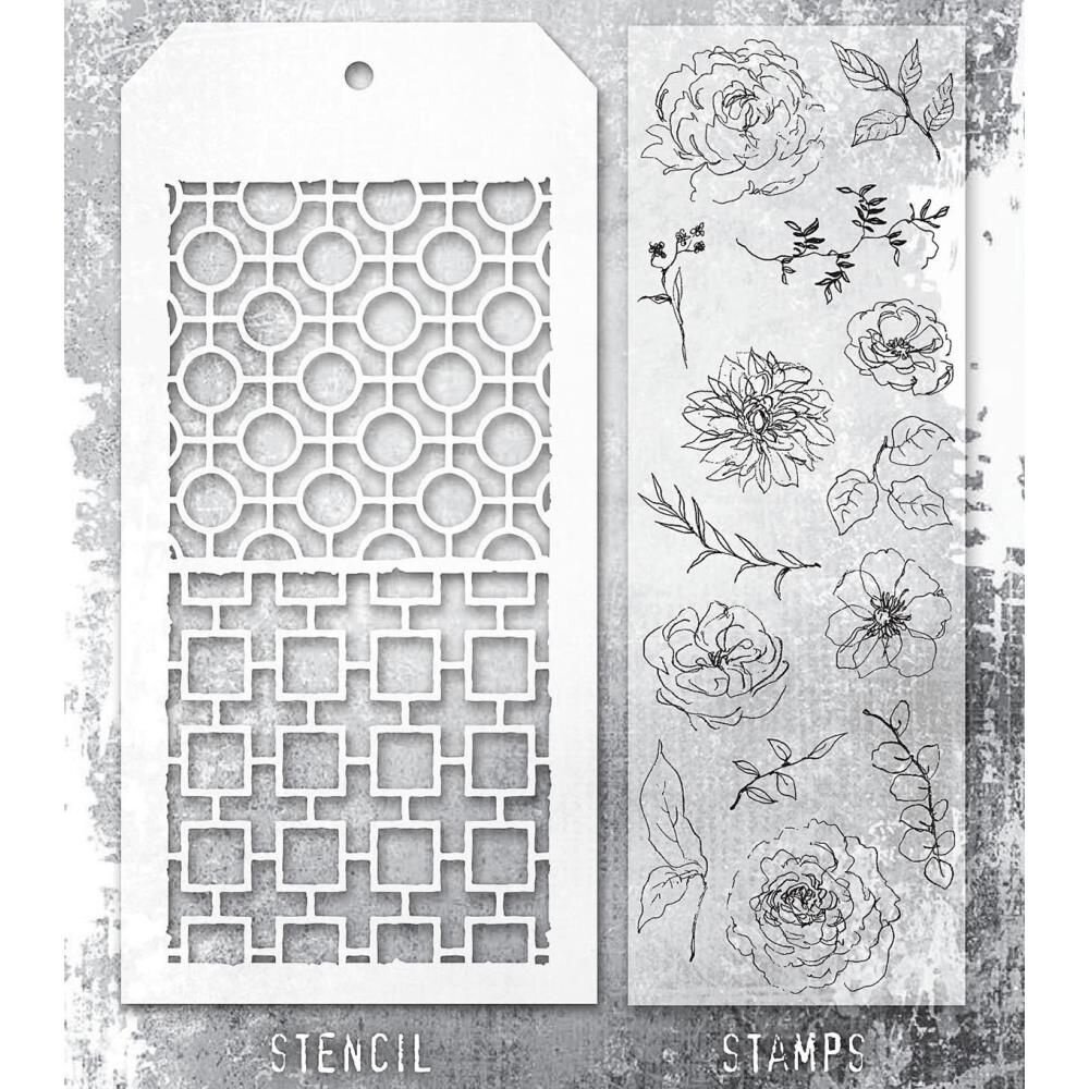 Stampers Anonymous Tim Holtz Clear Stamp and Stencil Set 61 (THMM161)