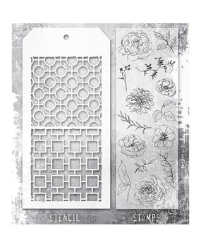 Stampers Anonymous Tim Holtz Clear Stamp and Stencil Set 61 (THMM161)