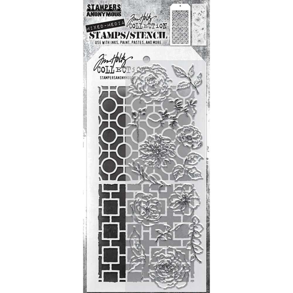 Stampers Anonymous Tim Holtz Clear Stamp and Stencil Set 61 (THMM161)