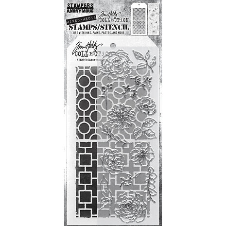 Stampers Anonymous Tim Holtz Clear Stamp and Stencil Set 61 (THMM161)