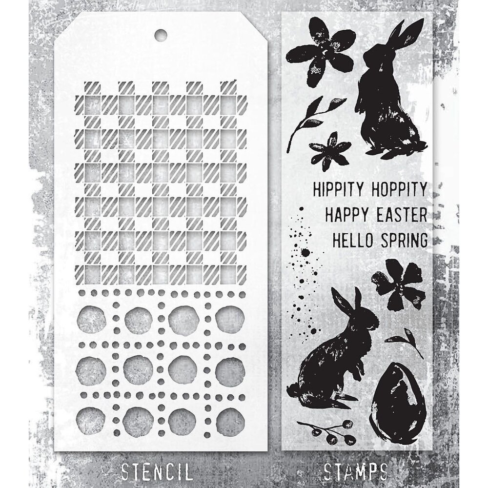 Stampers Anonymous Tim Holtz Clear Stamp and Stencil Set 63 (THMM163)