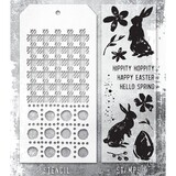 Stampers Anonymous Tim Holtz Clear Stamp and Stencil Set 63 (THMM163)