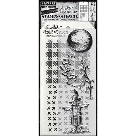 Stampers Anonymous Tim Holtz Clear Stamp and Stencil The Scarecrow (THMM170)