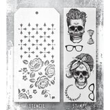 Stampers Anonymous Tim Holtz Clear Stamp and Stencil Wicked Hipsters (THMM171)