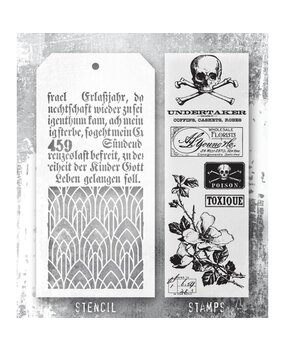 Stampers Anonymous Tim Holtz Clear Stamp and Stencil Rest In Peace (THMM172) Stampers Anonymous Tim Holtz Clear Stamp and Stencil Rest In Peace (THMM172)