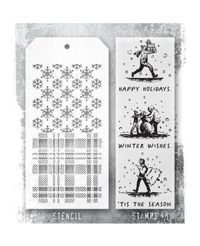Stampers Anonymous Tim Holtz Clear Stamp and Stencil Holiday Sketchbook (THMM176) Stampers Anonymous Tim Holtz Clear Stamp and Stencil Holiday Sketchbook (THMM176)
